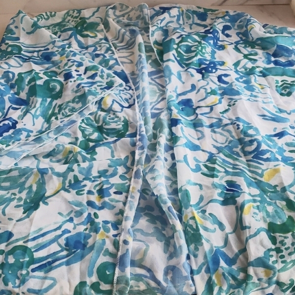 Hibluco Summer Chiffon Watercolor Floral Kimono Swimwear Cover Up Size S - Picture 1 of 8